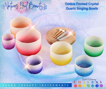Load image into Gallery viewer, Frosted Crystal Bowls | Ombre White Chakra Set