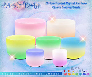 Frosted Crystal Bowls | Pastel Chakra Set